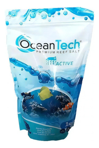 Sal Marinho Para Aquários 1kg Ocean Tech Reefactive Faz 28L