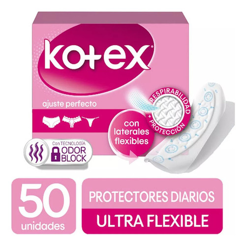 Kotex Protector Diario Kotex Ultra Flexible Regular X 50 Unidades