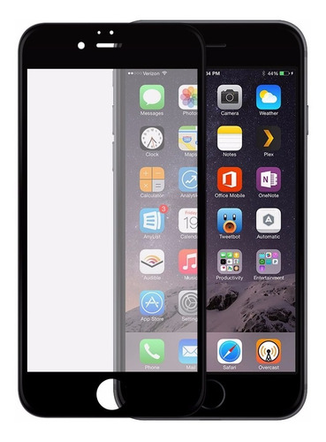 Imagen 1 de 4 de Vidrio Templado Completo iPhone 6 6s 3d Negro