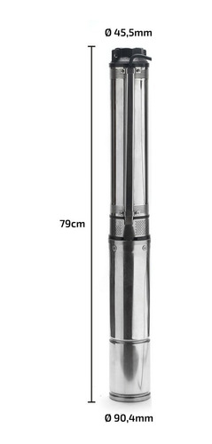 Imagen 3 de 10 de Bomba Sumergible Pozo Cable 4 Pulgadas 1 Hp 6500 L/h Napa