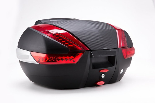 Baul Moto Premium 36l Desmontable Respaldo Casco No Givi Burlete Top Case