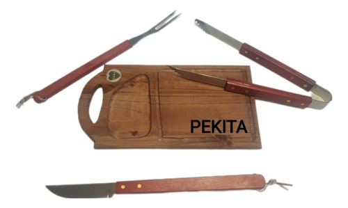 Utensilios Parrilla Xeneizes Tabla Asado Personalizada Laser