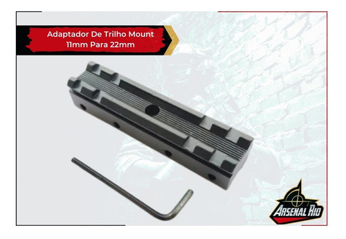 Imagem 7 de 10 de Adaptador De Trilho 11mm Para 22mm Mount Para Rifle Carabina