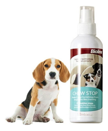 Spray Antimordeduras Perro Chew Stop, Bioline 120 Ml