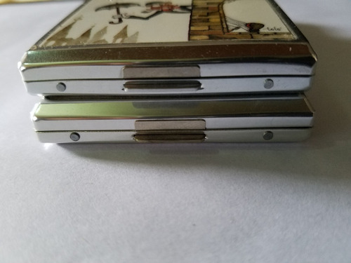 Imagen 2 de 7 de Cigarreras Antiguas Metálica De Bolsillo Dandy-mate Japonesa