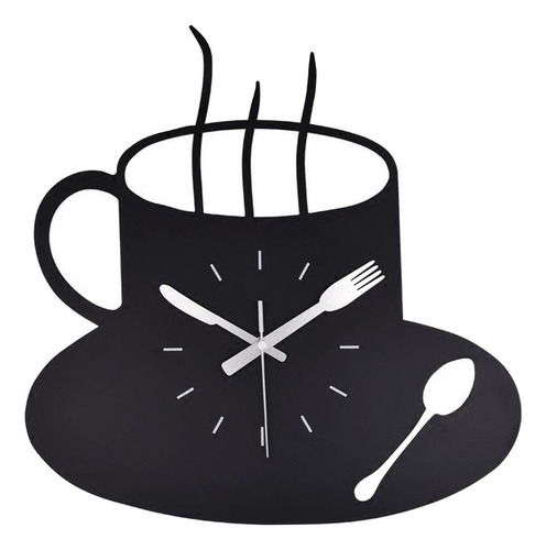 Reloj De Pared Moderno Con Temática De Cocina, Taza De