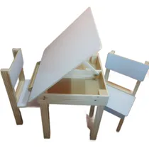 Comprar Mesa Pizarra Para Marcadores Y 2 Sillas Tapa Blanca