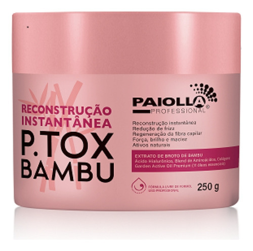 Reconstrução Instantânea P.tox Bambu Paiolla 250g