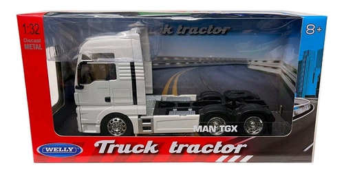 Welly 1:32 Trailer Chato Man Tgx Blanco Individual Esc 1:32