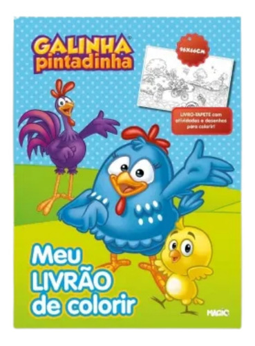 Livro Tapete Meu Livrão Colorir Galinha Pintadinha 96x66