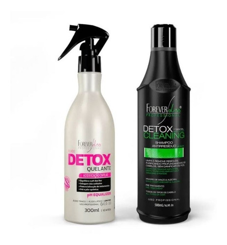 Kit Shampoo Detox E Fluído Detox Quelante Forever Liss