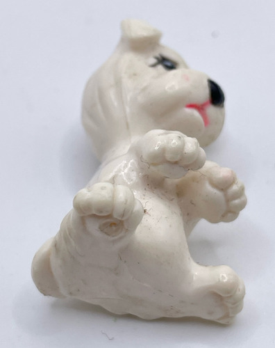 Figura De Perro Perrito Blanco Parado Mascota De Barbie 4cms (Usado)