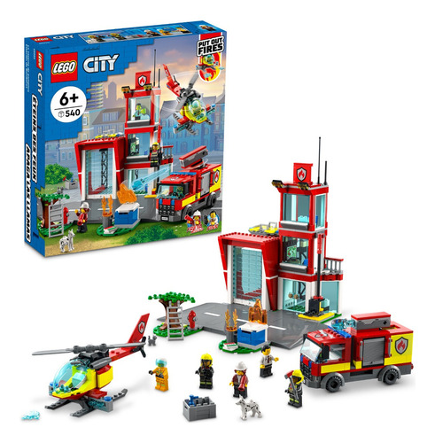 Kit City 60320 Quartel Dos Bombeiros 540 Peças Lego