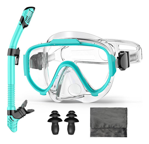 Set De Snorkel Para Hombres Jóvenes Adultos Gafas De Equipo 