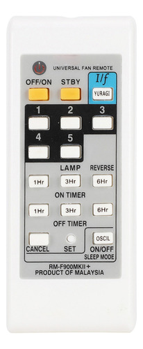 Controle Remoto De Ventilador Elétrico Universal Branco Abs