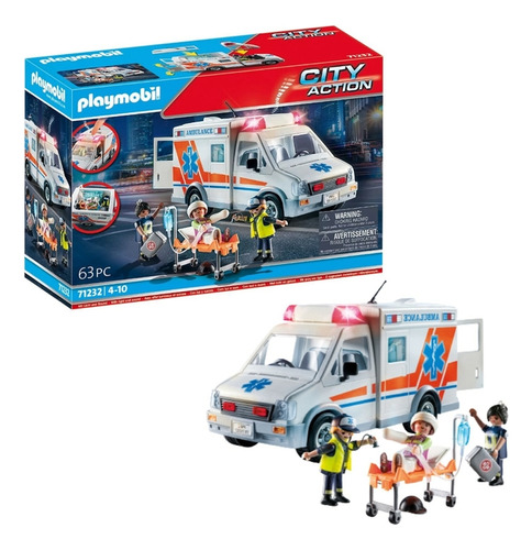 Playmobil Ambulancia Con Luz Y Sonido- 71232