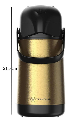 Garrafa Térmica Café Dourada Inox 500ml Pump Termolar