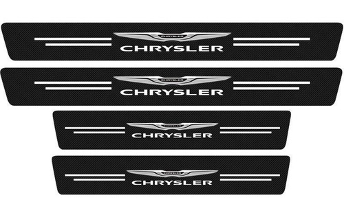 Protector Zocalo Chrysler 4 Piezas Fibra Carbono Adhesivo