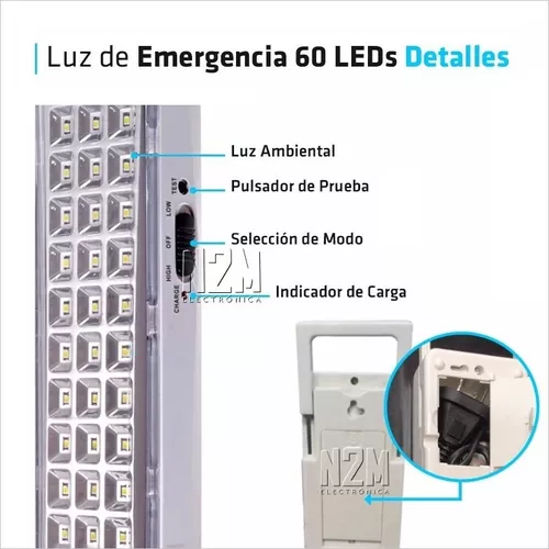 Lampara De Emergencia Luces Led Bateria Recargable 1200mah