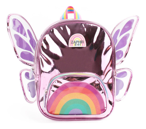 Mochila 12 Pulgadas Jardin Zaphir Kids Metalizada Arcoiris 