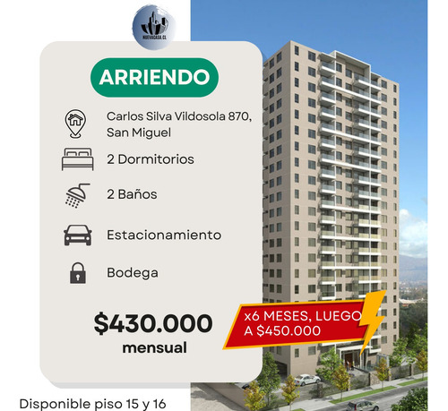 Arriendo Depto San Miguel 