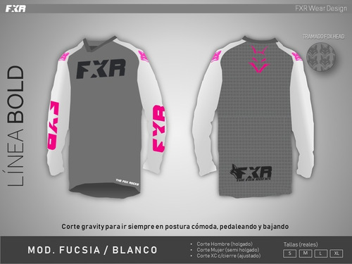 Jersey  Fxr Mtb Bold Mod. Fucsia/ Blanco