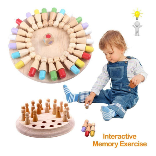 Parent-child Chess Memory Adulto Color Juego De Mesa Juguete