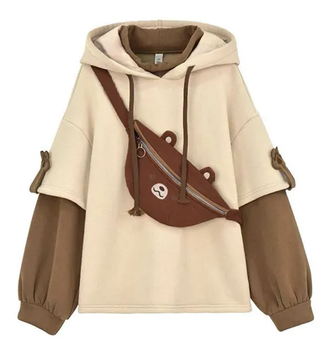 C Mujeres Tops Sudadera Con Capucha Oso Marrón Otoño Inviern C Mujeres Tops Sudadera Con Capucha Oso Marrón Otoño Inviern