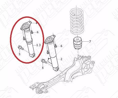 Amortecedor Traseiro Volvo S80 4.4 V8 Awd 2006-2007 Original