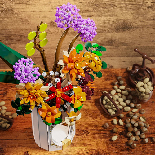/ Set De Bloques De Flores De Diente De León Con Luces Y