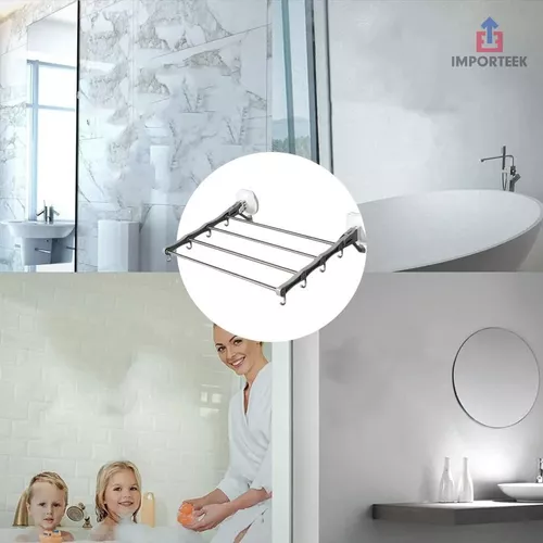 Soporte Toallero Porta Toalla Baño, Cocina, Ajustable Pared