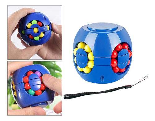 4 Juguete Para Aliviar El Estrés Cube Fidget Azul