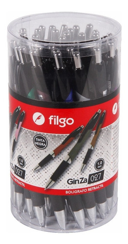 Boligrafo Filgo Ginza Retractil Trazo 1mm Pack X10