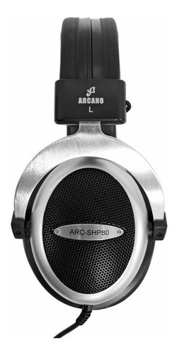 Imagem 4 de 4 de Fone de ouvido over-ear Arcano ARC-SHP80 preto e prateado