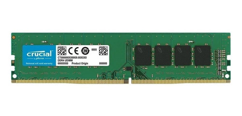 Memoria Ram Color Verde  16gb 1x16gb Crucial Ct16g4dfd8266