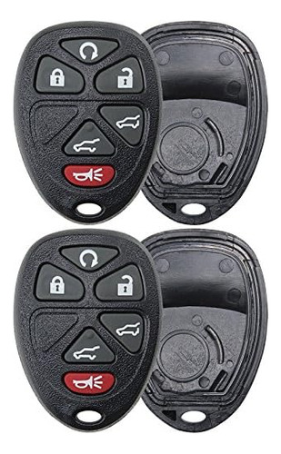 2  Replacement 6 Button Keyless Entry Remote Key Fob Sh...