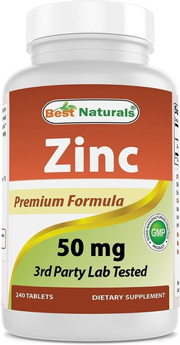 Best Naturals | Zinc Gluconate | 50mg | 240 Tablets