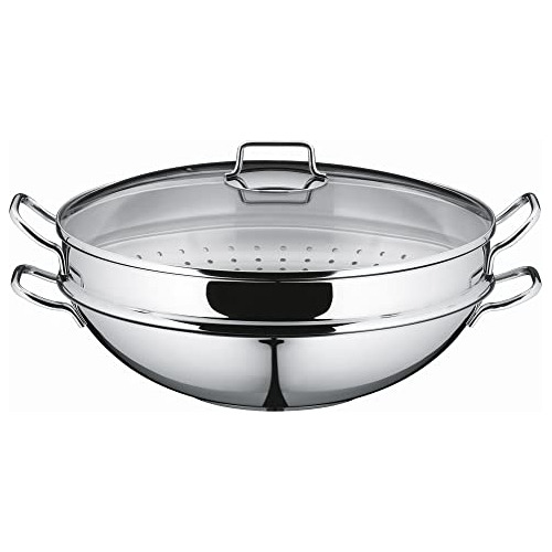 Wok-set 2 Piezas Macao Sin Recubrimiento 36 Cm Borde Vertedo