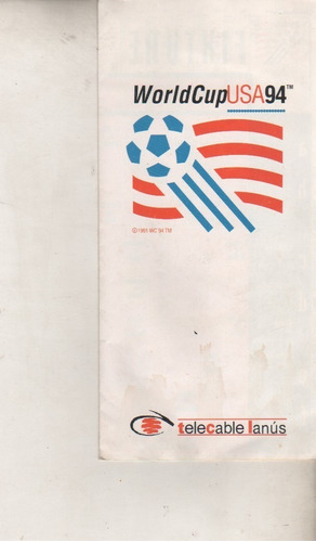 Fixture Mundial Usa 1994 - Publicidad Telecable Lanus