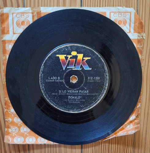 Donald. Disco Simple Tiritando- Si Lo Vieran Pasar- 1968. Estándar (Usado)