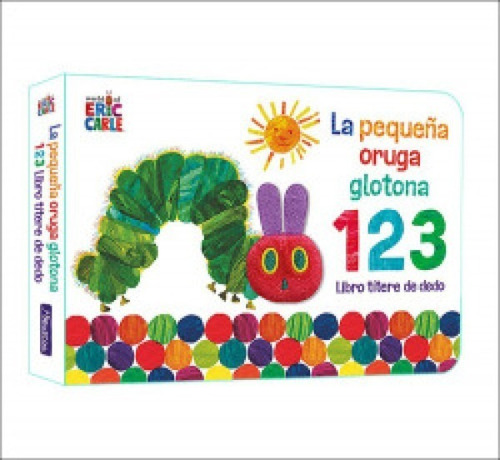 La Pequeña Oruga Glotona 1 2 3. Libro Títere De Dedo