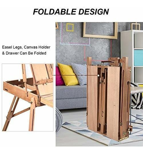 Imagen 4 de 4 de Caballete Portatil Madera Frances