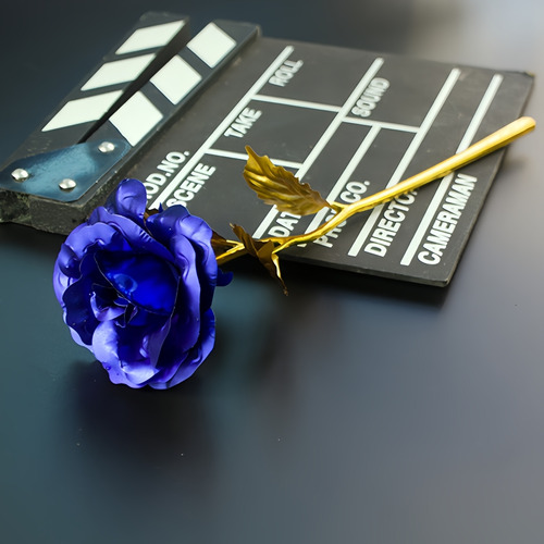 Regalo Creativo De Rosas De Lámina Dorada Hechas A Mano