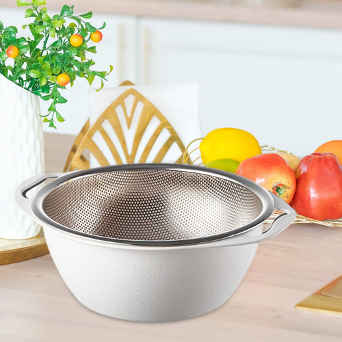 Cesta Coladora De Acero Inoxidable, Escurridor De M