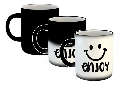 Taza Magica Frase Enjoy Carita Sonriente