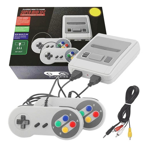 Mini Consola Retro Para Tv Supermini 620 Juegos Con 2 Mandos