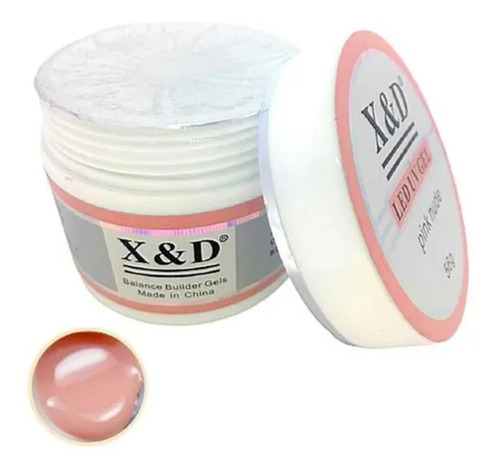 Gel X&d Nude Para Unhas Led Uv 56gr Poligel Xed Natural