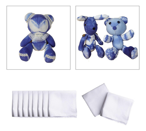 10 Pañuelos Blancos De Bolsillo Para Hombres Y 35cm X 35cm