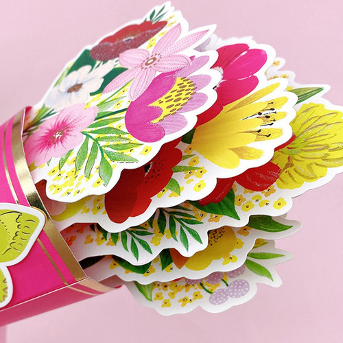 2 Tarjeta Con Ramo De Flores, A