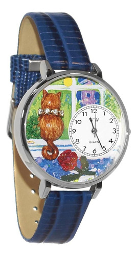 Whimsical Gifts Womens Aristo Cat 3d Watch Silver Or